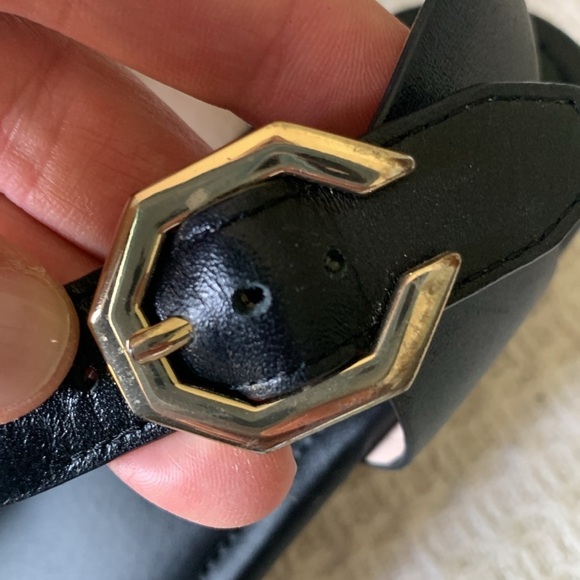 Cole Haan black leather wedge sandals size 7.5 - Picture 4 of 11